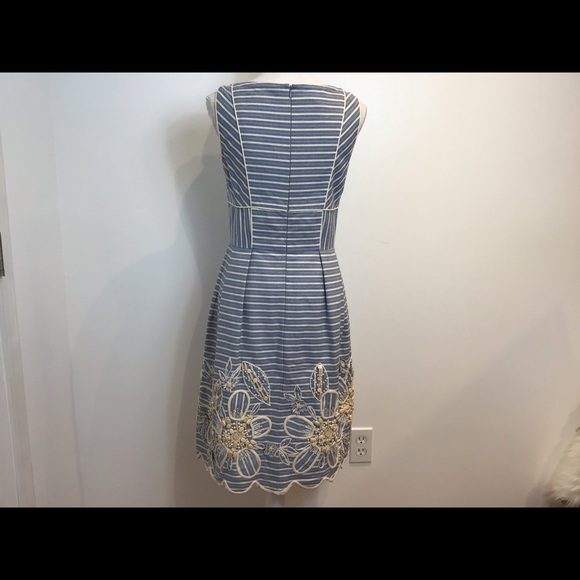 OSCAR DE LA RENTA SLEEVELESS DETAILED DRESS SZ 8 - Picture 7 of 16